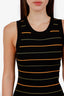 ALC Black Striped Sleeveless Ribbed Knit Maxi Dress Size S