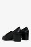 Salvatore Ferragamo Black Leather Gold Gancini Buckle Loafer Size 37