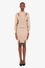 Jonathan Simkhai Taupe Wool-Blend Knit Ribbed Sweater + Midi Skirt Set Size XS/S