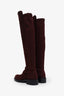 Stuart Weitzman Burgundy Suede Knee High Boots Size 6.5
