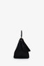 Sac à main Celine Trapeze moyen en cuir noir et cuir de poney marron