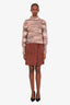 Weekend Max Mara Burgundy Suede Mini Skirt Size US 4