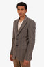 Roberto Cavalli Black/White Wool & Cotton Single Breasted Blazer Size S Mens