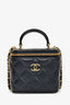 Pre-Loved Chanel™ 2022+ Black Lambskin Leather CC Mini Vanity On Chain