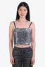 Maje Silver Sequins Crop Top Size 2