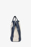 Christian Dior 2013 Beige Canvas/Navy Leather Tote with Strap