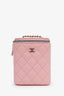 Pre-loved Chanel™ Pink Quilted Caviar 2021 Mini Coco Beauty Vanity Case
