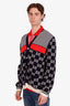 Gucci Black/Red/White Cotton Knit Cardigan Size XXXL Mens