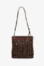 Gucci Brown Sequin Beaded Tassel Shoulder Bag