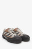 Burberry Brown Canvas Check Low Top Sneaker Size 41