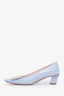 Roger Vivier Light Blue Patent Leather Buckle Detail 'Belle' Heels Size 37.5