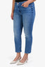 MOTHER Light Blue Denim Mid Rise Dazzle Crop Jeans Size 32