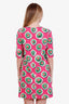 Dolce & Gabbana Pink Silk Amore Can A-line Print Dress Size 40