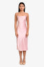 Nana Jacqueline Pink Crisscross Backless Dress Size S