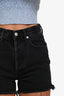 Agolde Black Frayed Hem Denim Shorts Size 25