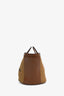 Marni Brown Leather Raffia Tropicalia Bag With Strap