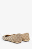 Gucci Beige GG Canvas Vittoria Ballerina Flats Size 42