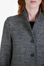 Harris Wharf London Grey Wool Check Detailed Coat Size 42