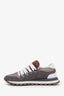 Brunello Cucinelli Brown Suede Colourblock Sneakers Size 39