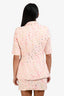 Amanda Uprichard Pink Tweed Short Sleeve Blazer + Mini Skirt Set Size S