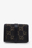 Gucci Navy Denim GG Supreme Jackie 1961 Compact Wallet