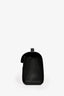 Savette Black Leather and White Canvas Slim Symmetry Pochette Top Handle