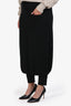 Antonio Marras Black Wool Knit Pant with Skirt Overlay Size XL