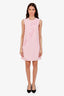 Versace Pink Embroidered Sleeveless Mini Dress Size 42