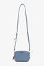 Prada Blue Saffiano Leather Camera Bag With Strap