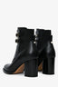 Valentino Black Leather Rockstuds Ankle Boots Size 36