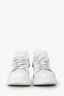 Alexander McQueen White/Black Leather Oversized Platform Sneakers Size 36 1/2