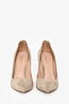 Gianvito Rossi Beige Suede Pointed Toe Stiletto Heels Size 40