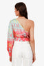 Elisabetta Franchi Multicolour One Shoulder Long Sleeve Top Size 42