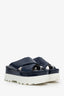 Miu Miu Blue Patent Criss Cross Sandals Size 38