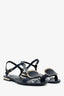 Roger Vivier Navy Blue Leather Buckle Ankle Strap Sandals Size 39
