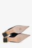 Loewe Black/Gold Anagram Heel Leather Mules Size 39