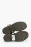 Prada Green Rubber 'Monolith' Fisherman Sandals Size 37