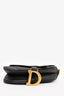 Christian Dior 2023 Black Leather Mini Saddle Bag