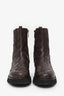Pons Quintana Brown Leather Woven Lug Sole Boot Size 41