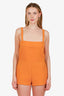 Gucci Orange Wool Logo Romper Size 40