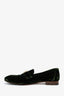 Hermès Green Velvet H Buckle Loafers Size 38.5