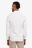 Zegna White/Brown Pinstripe Button Down Shirt Size 39 Mens