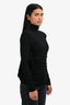 Aexae Black Ruched Turtleneck Mini Dress Size S