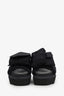Sacai Black Nylon Pocket Platform Slides Size 37