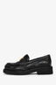 Mocassins Valentino en cuir noir avec logo V, taille 36