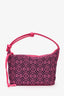 Loewe Pink/Black Anagram Jacquard Canvas Small Cubi Shoulder Bag