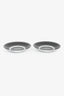 Hermès Black/White Porcelain 'H Deco' Cup and Saucer Set of 2