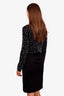 Givenchy Black Pearl Embellished V-Neck Mini Dress Estimated Size M