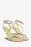 Fendi Gold/Silver Metallic Strappy Heels Size 38