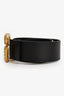 Gucci Black Leather Crystal Embellished GG Marmont Extra Wide Belt Size 75/30